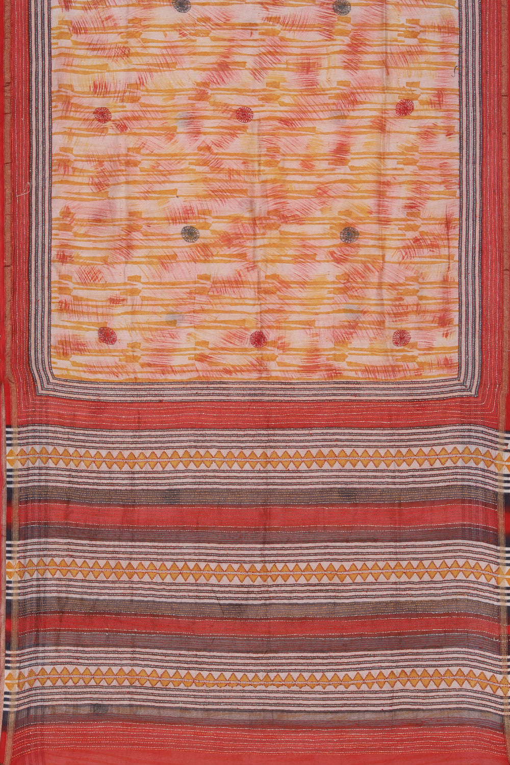 Image of Maheshwari Kantha Stitch Saree